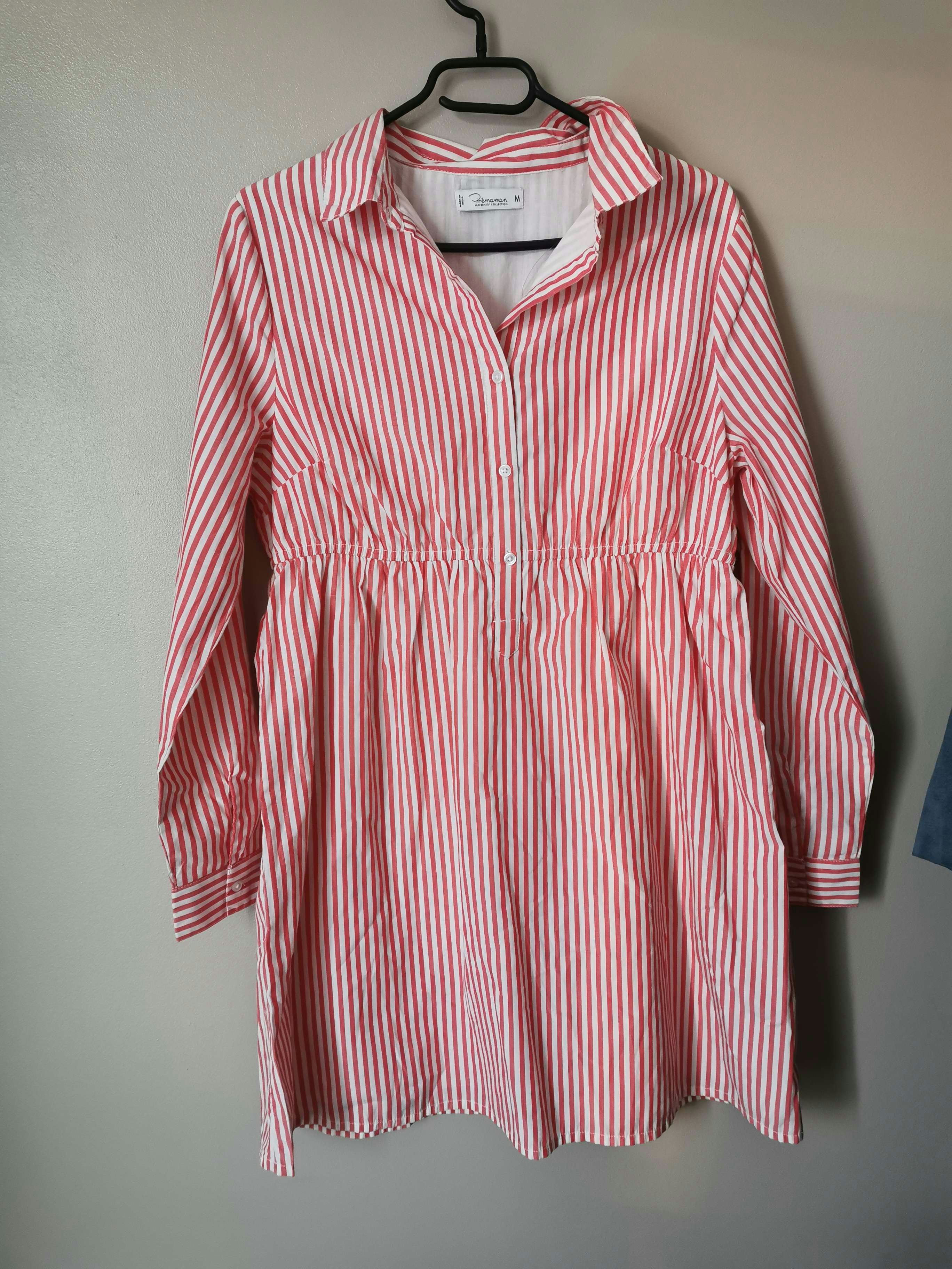 Robe chemise rayures maternité