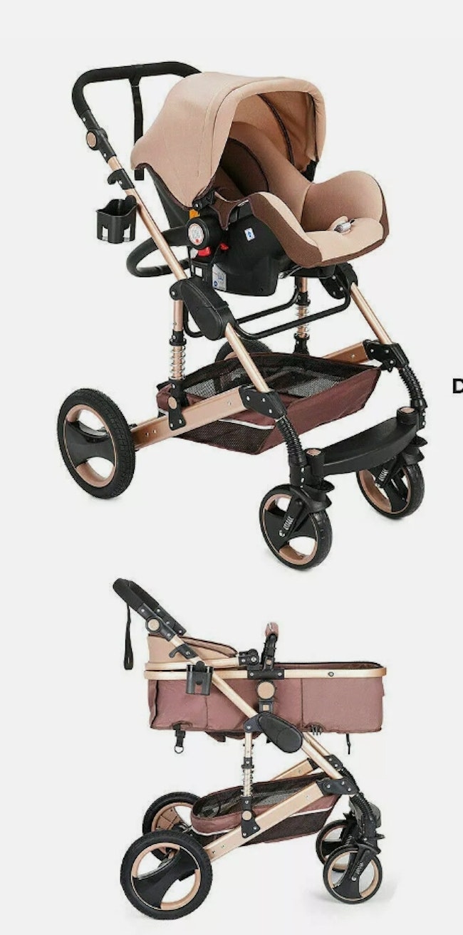 Poussette Bebe Combinee 3 En 1 Siege Auto Nacelle Reversible Luxe Reglable Beebs Achat Vente Bebe