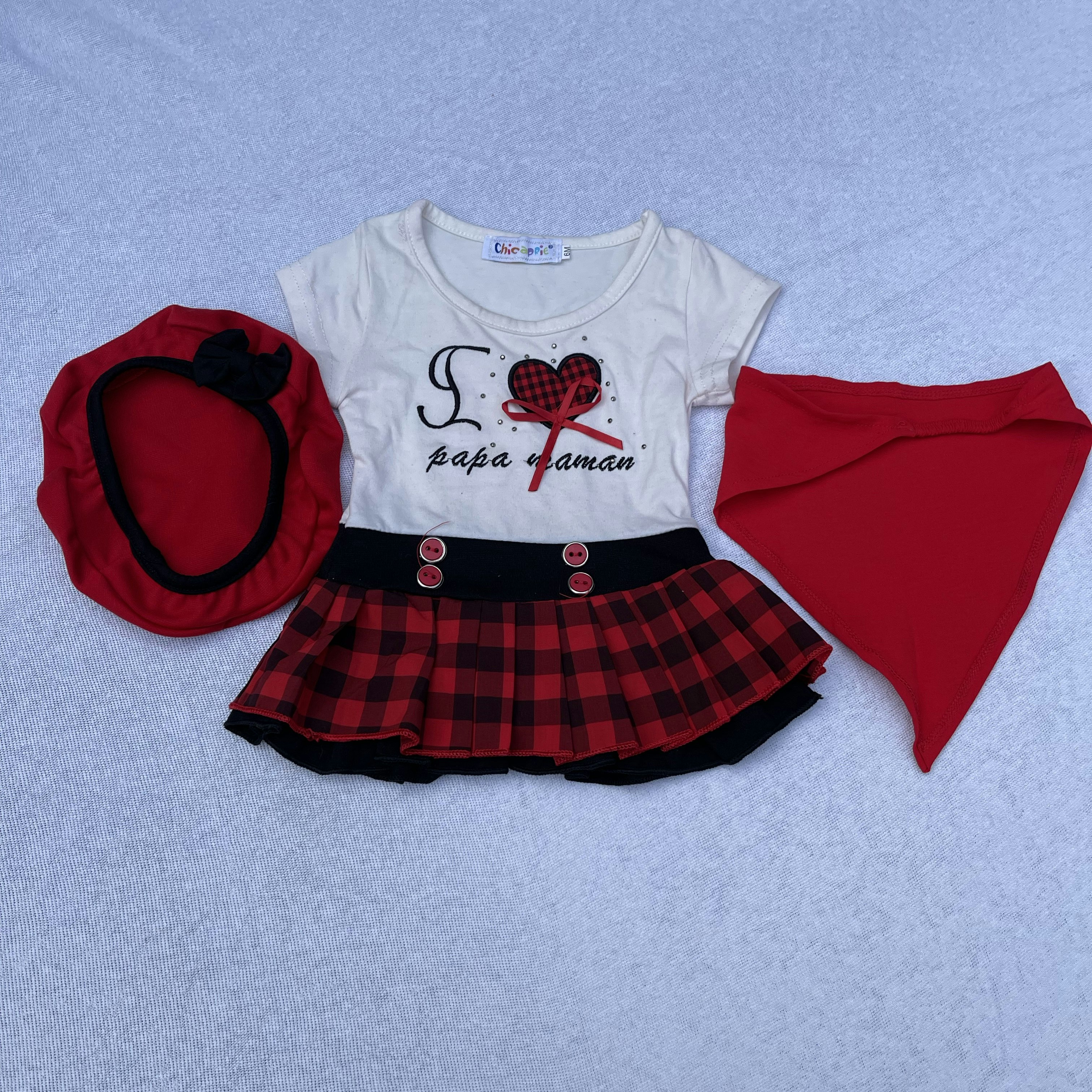 Ensemble robe bobe et écharpe