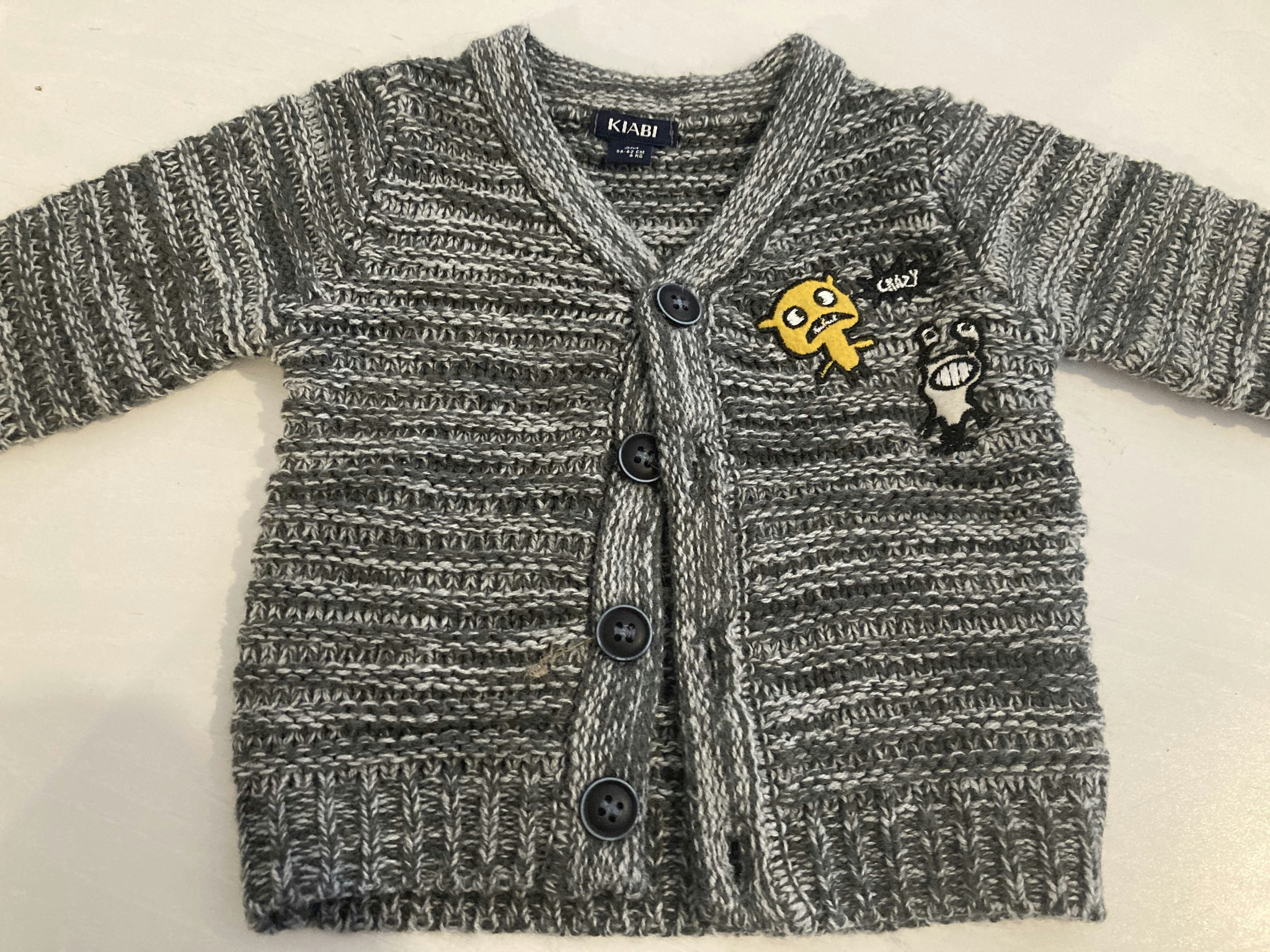 Gilet laine petits monstres