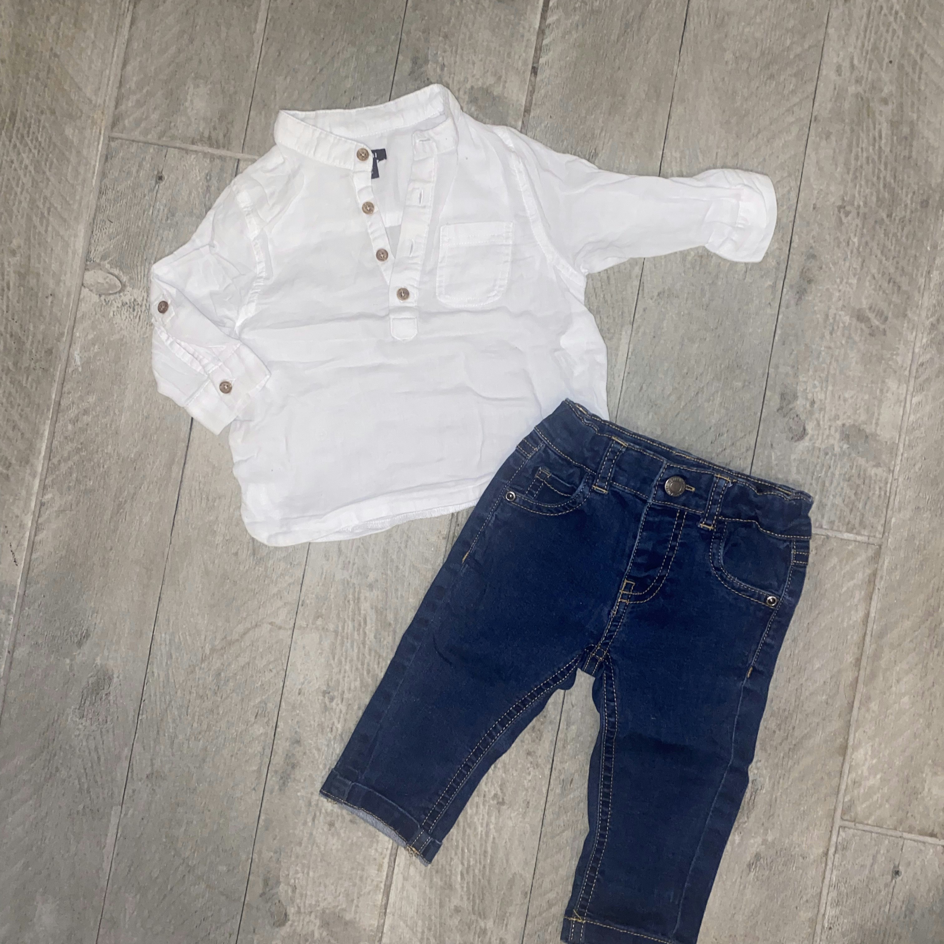 Ensemble chemise jean 6 mois