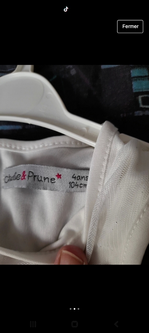 Robe blanche 4 ans - photo numéro 2