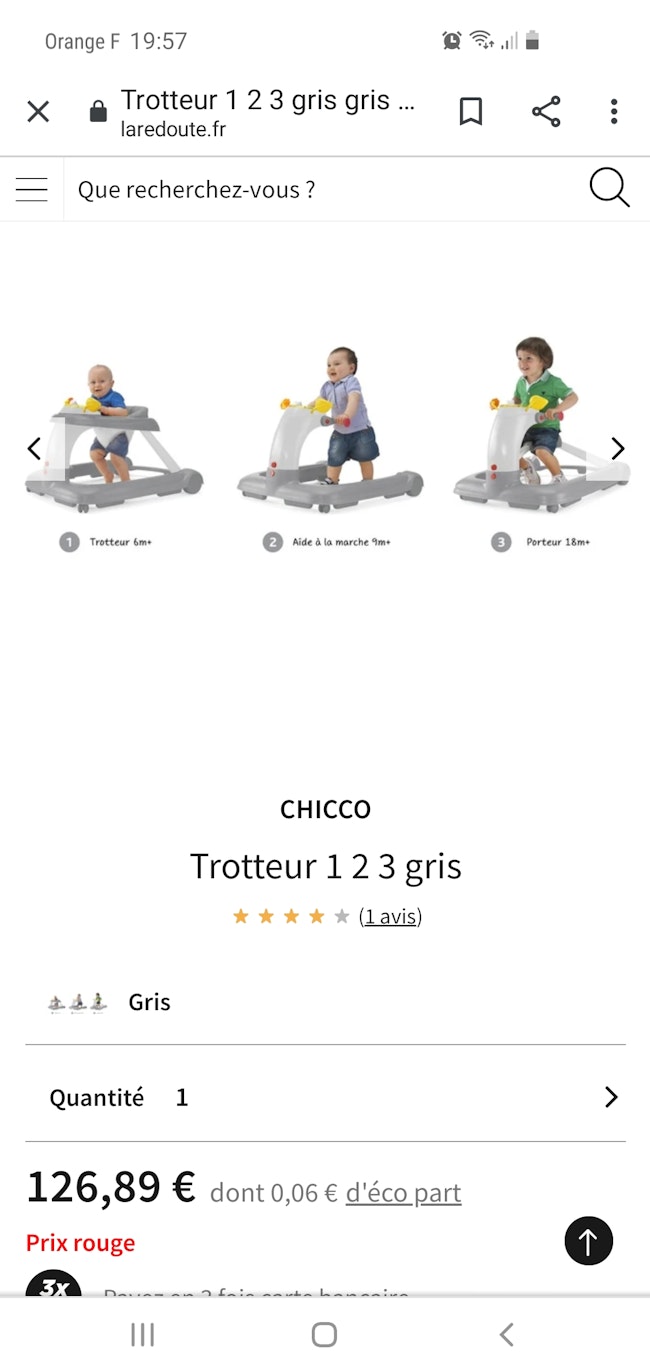 Trotteur Evolutif Beebs Achat Vente Bebe