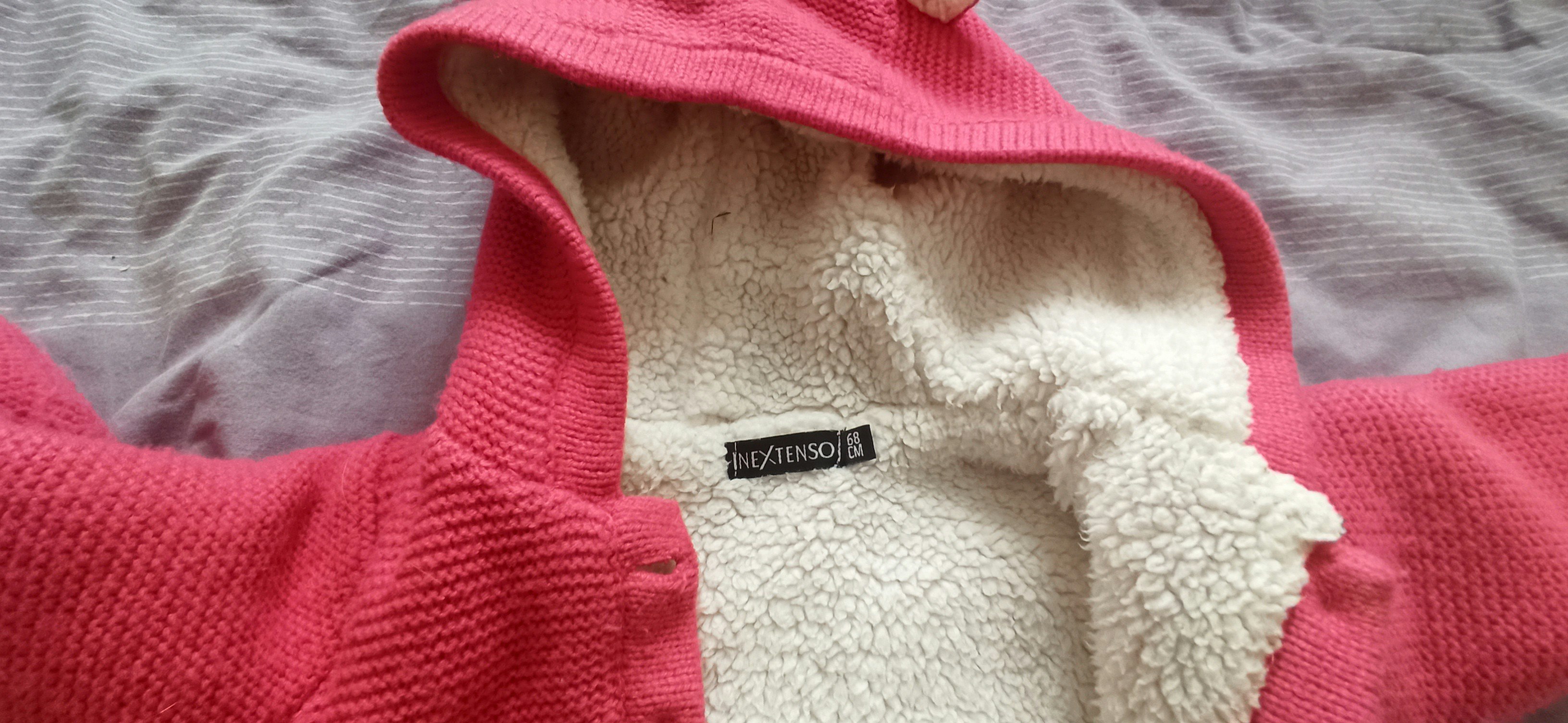 Gilet fourré in extenso rose t 6 mois - photo numéro 2