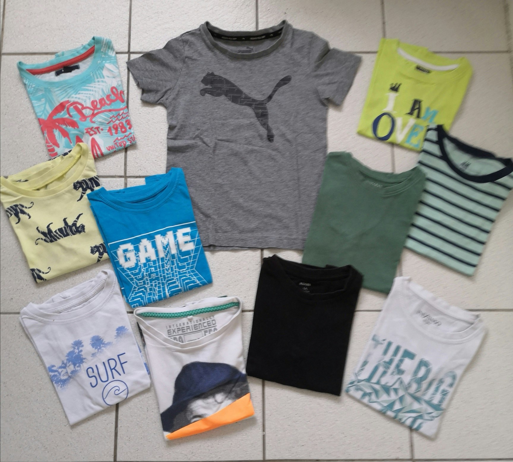 Lot tee-shirts manches courtes Garçon.