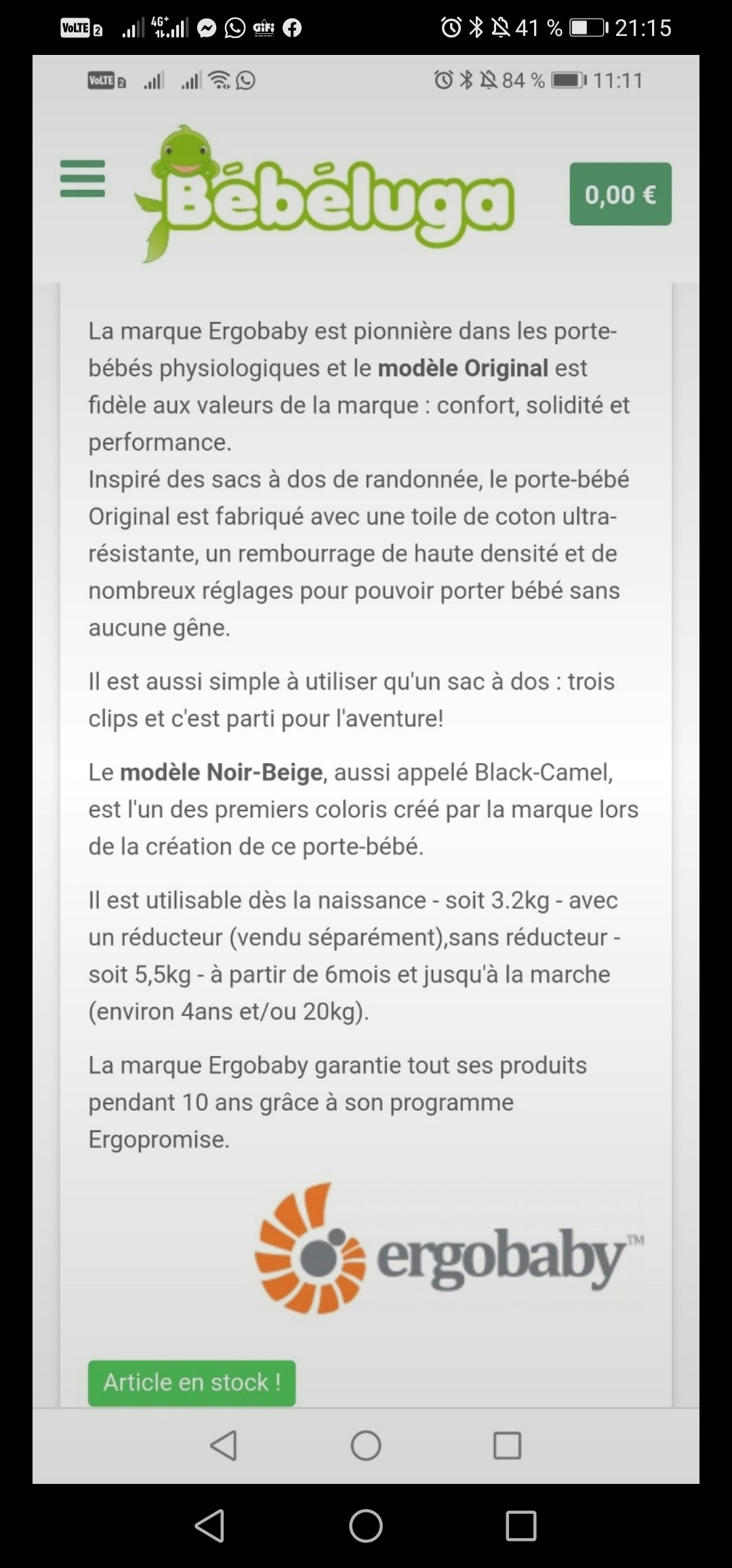Porte bébé Ergobaby - photo numéro 6