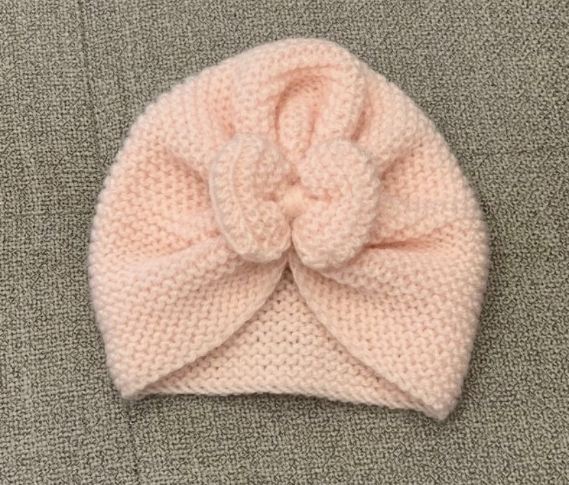 Bonnet turban pour bébé fille