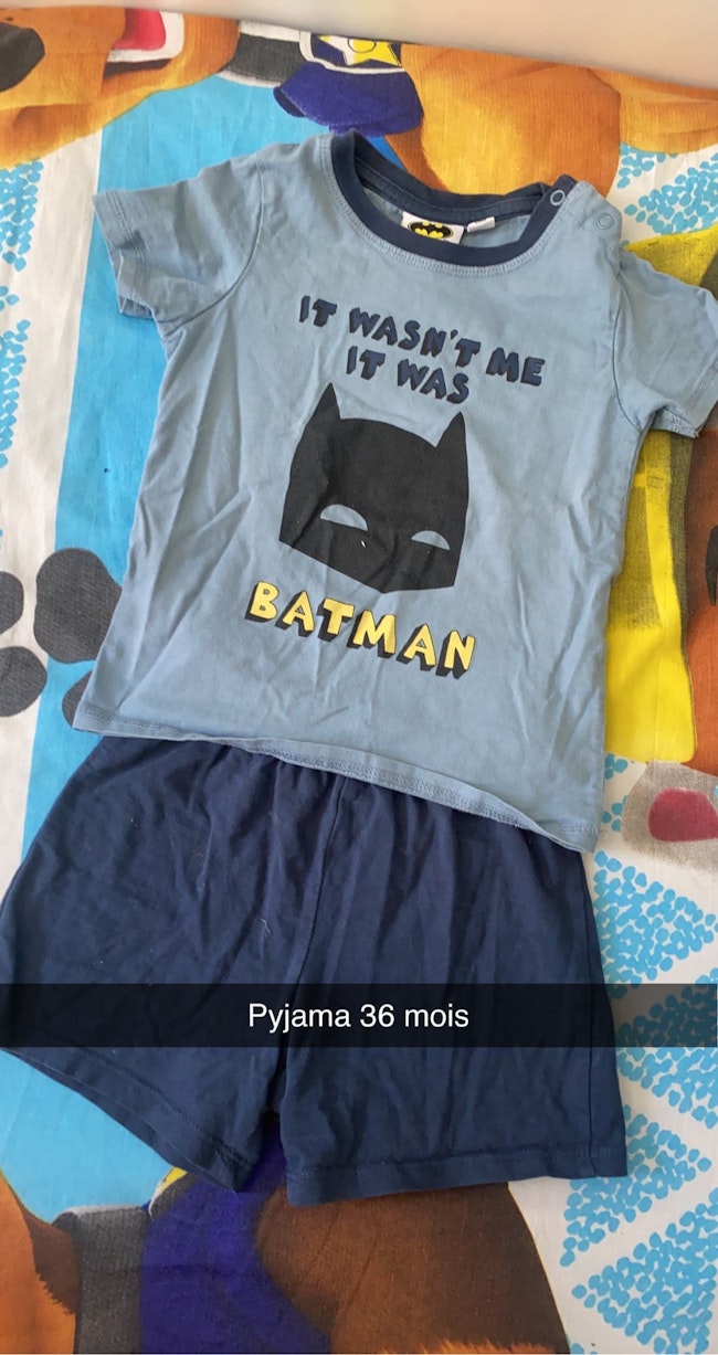 Pyjama Batman Ete Beebs Achat Vente Bebe Enfant