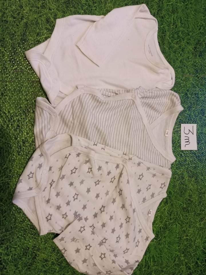 Lot de 3 bodies manche longue mixte 3m