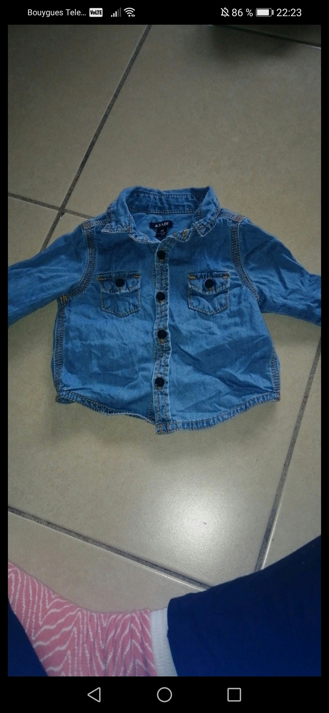 Chemise en jeans 3 mois