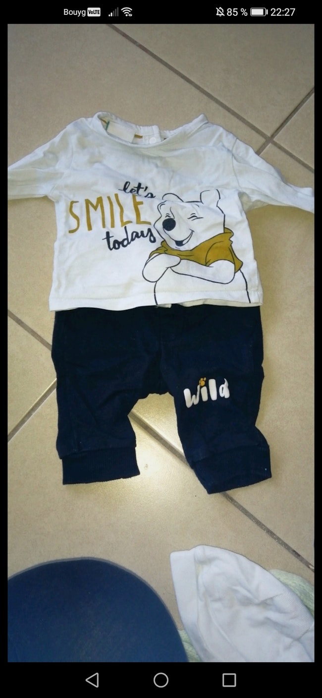 Ensemble Winnie L Ourson 1 Mois Beebs Achat Vente Bebe