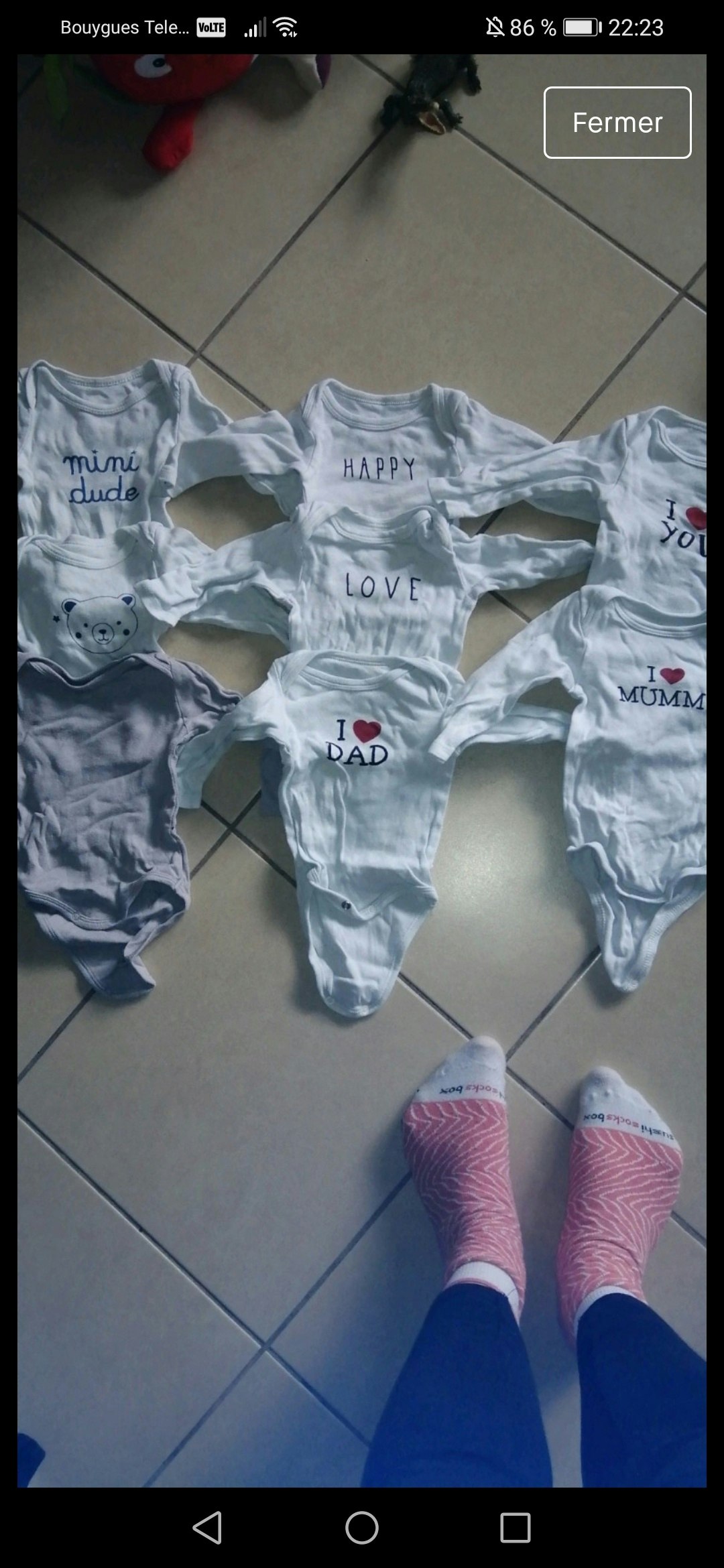 Lots de 8 bodys de 1 à 3 mois
