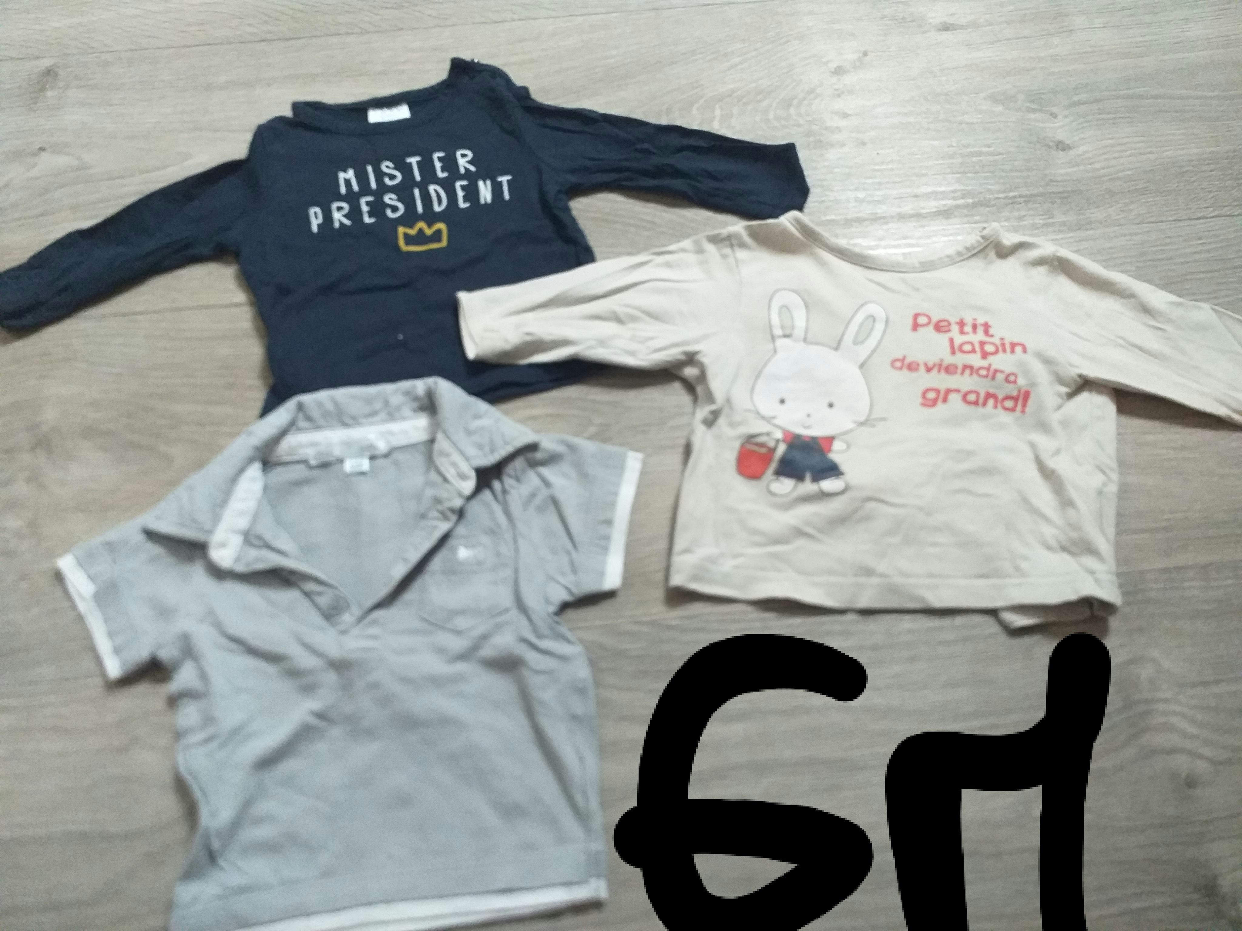 Lot hauts garcon 6 mois