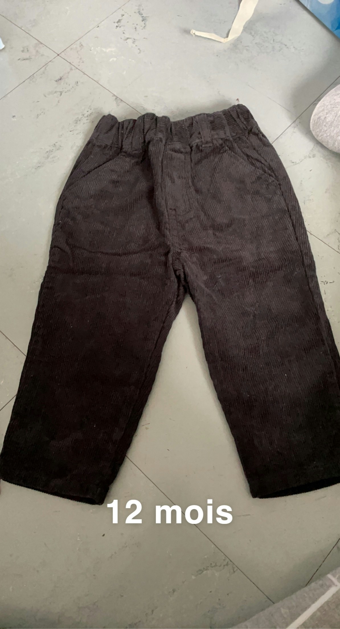 Jean velours bébé garçon