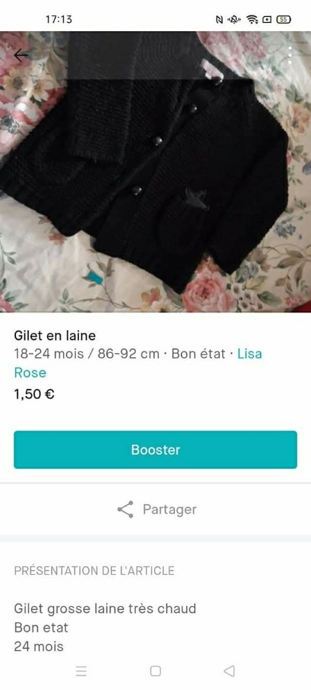 Lot 2 gilets en laine - photo numéro 2