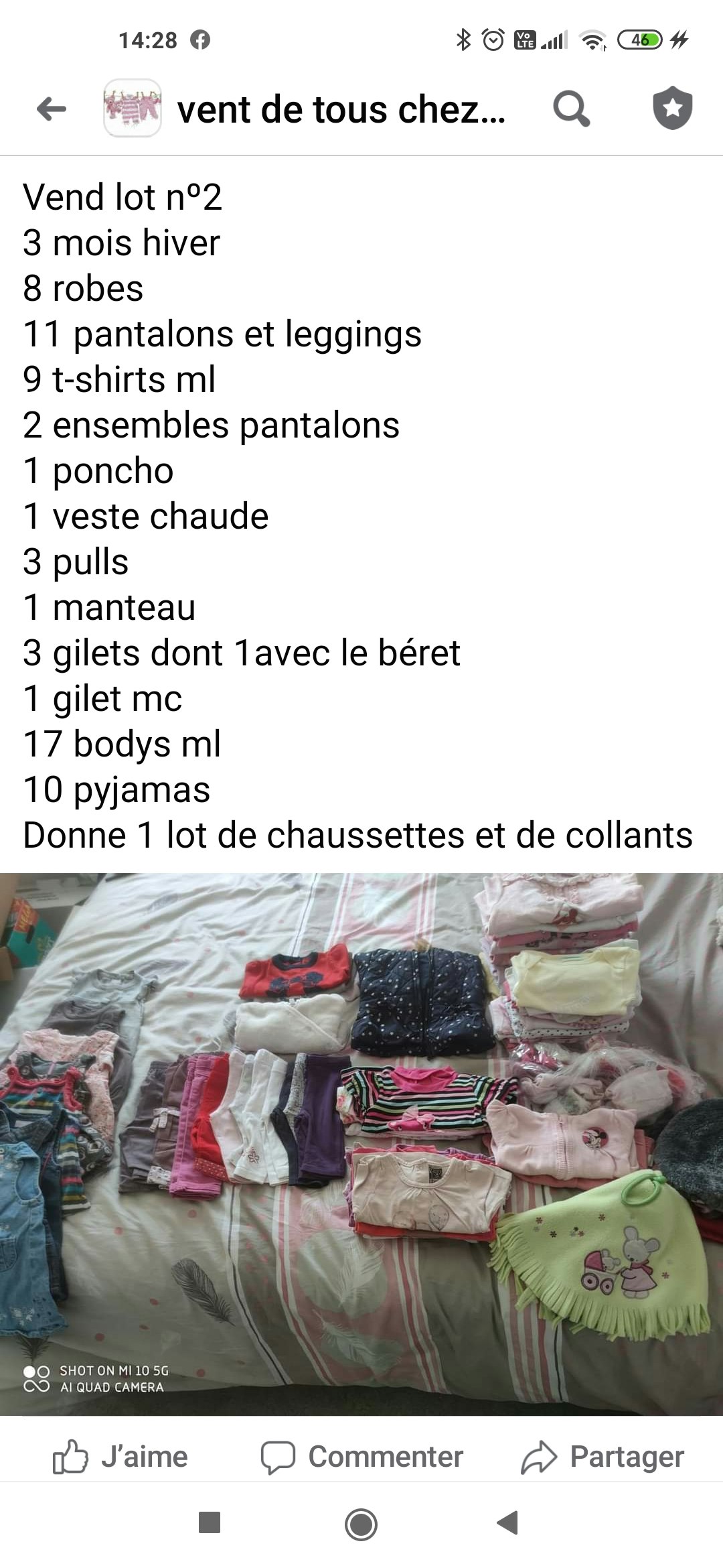 Vêtements fille 3 mois hiver