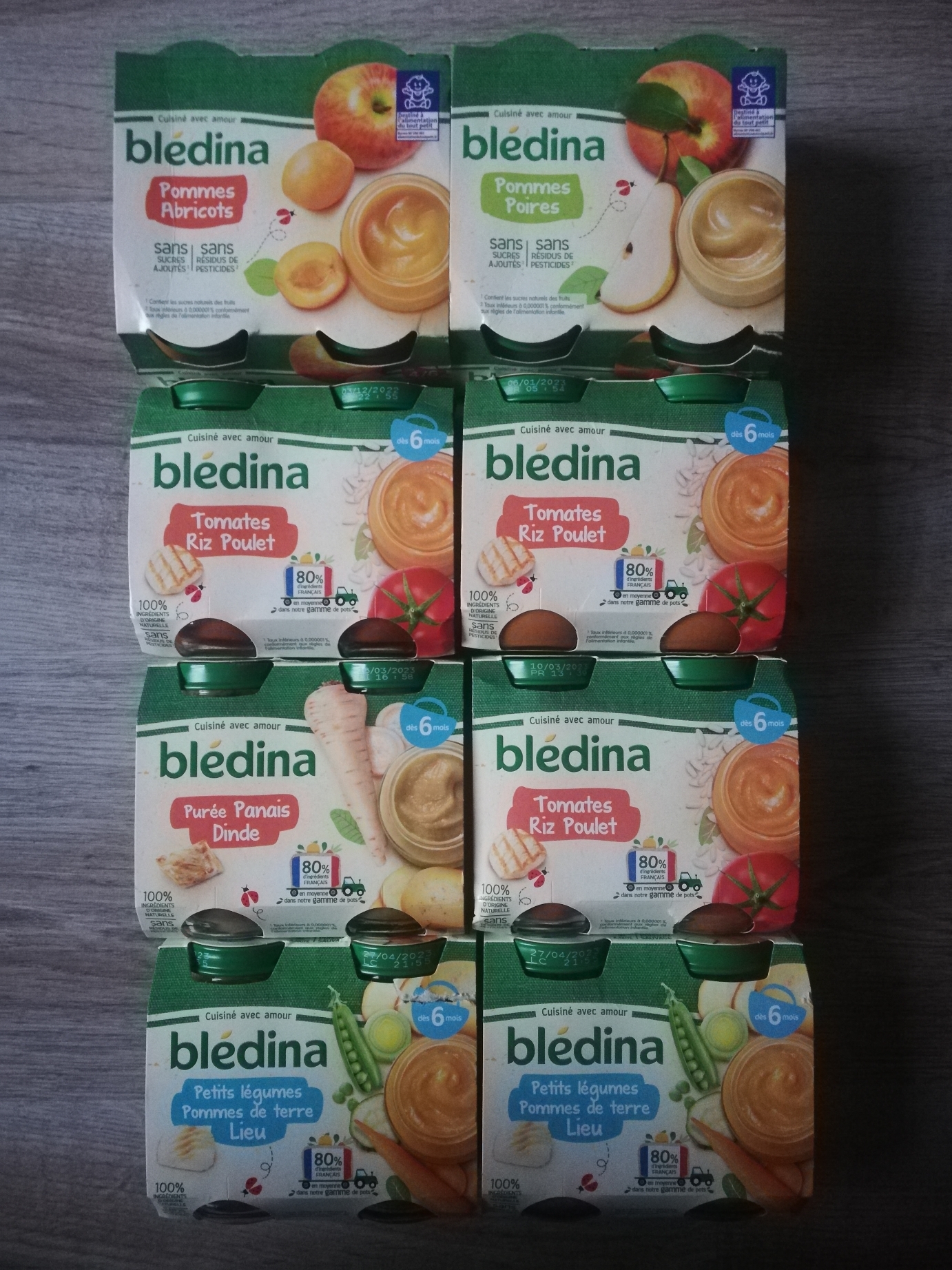 Repas bébé 4 /6 mois