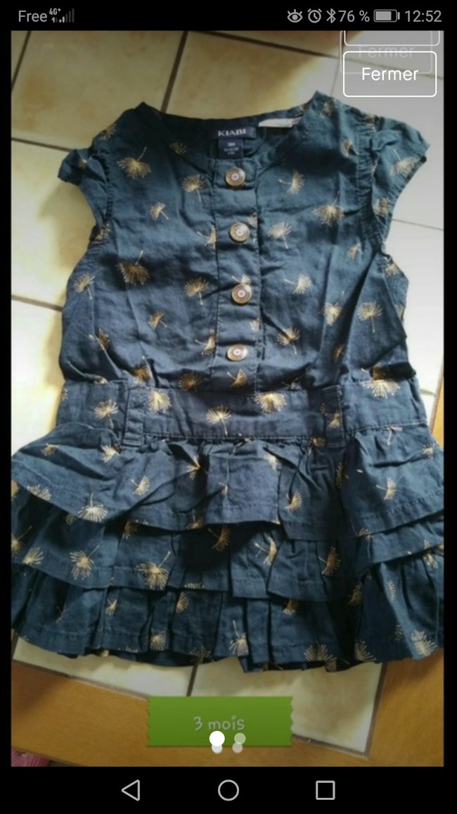 Robe Et Sa Culotte Kiabi Beebs Achat Vente Bebe