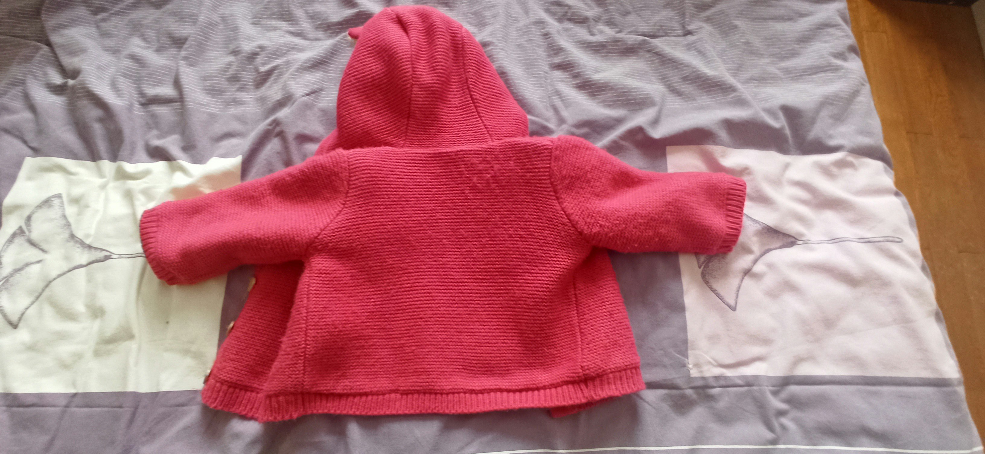 Gilet fourré in extenso rose t 6 mois - photo numéro 3
