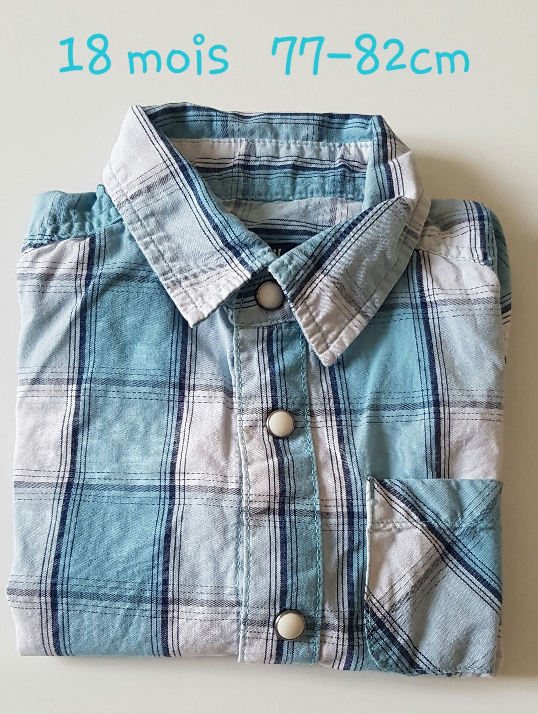 chemise manche longues 18 mois Kiabi