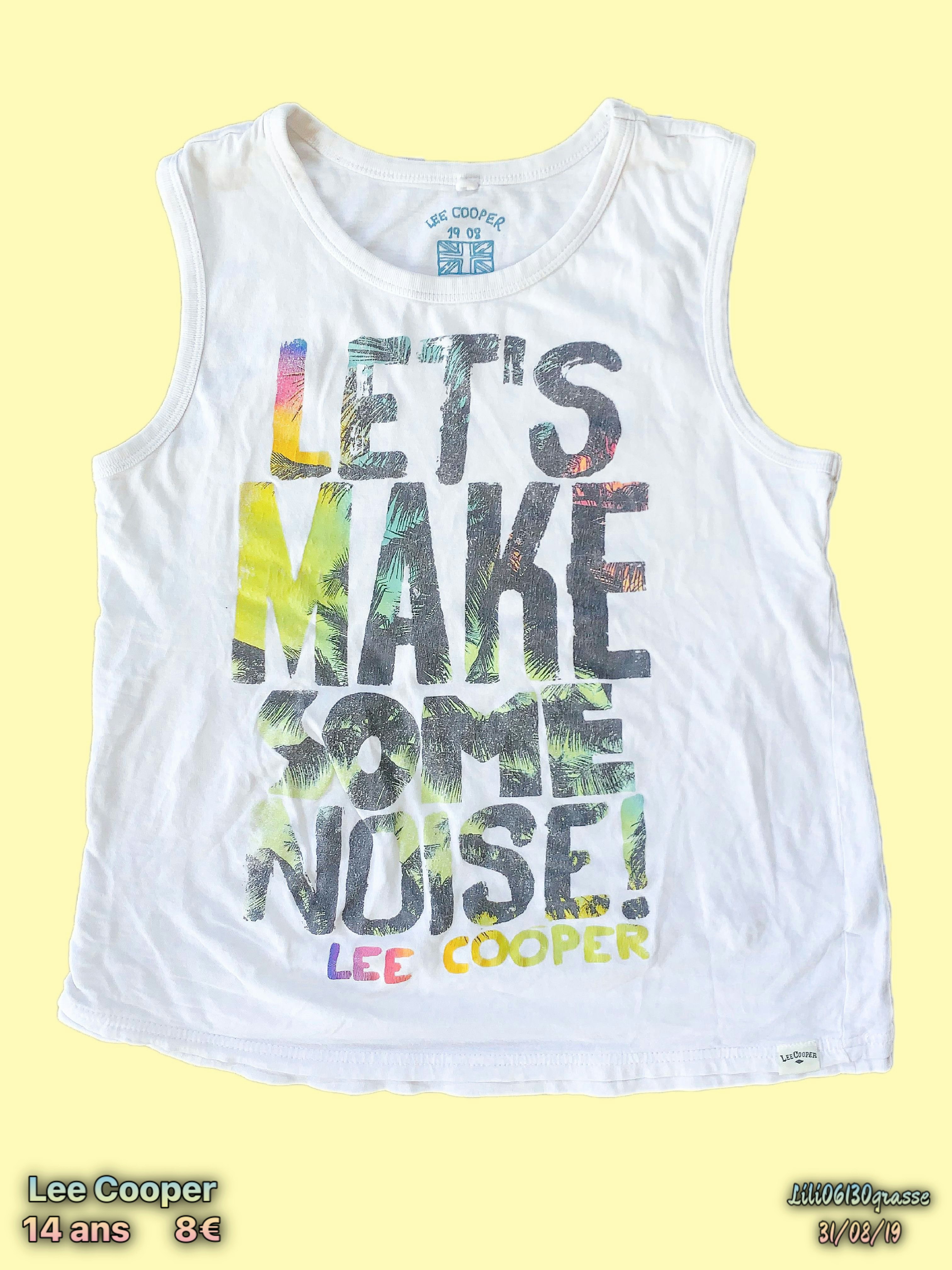 Débardeur blanc imprimé -50% SOLDES 2019 🛍