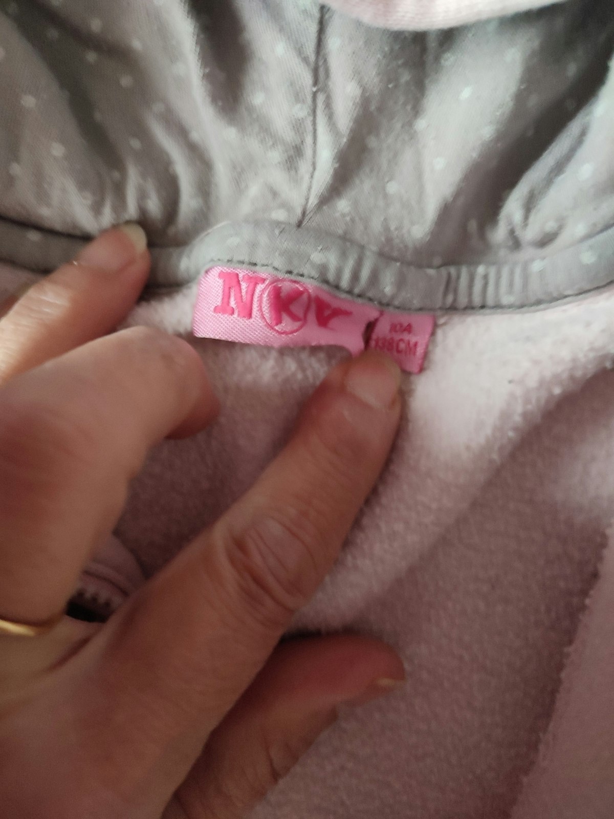 Veste sweat fille NKY rose et grise 10 ans - photo numéro 2