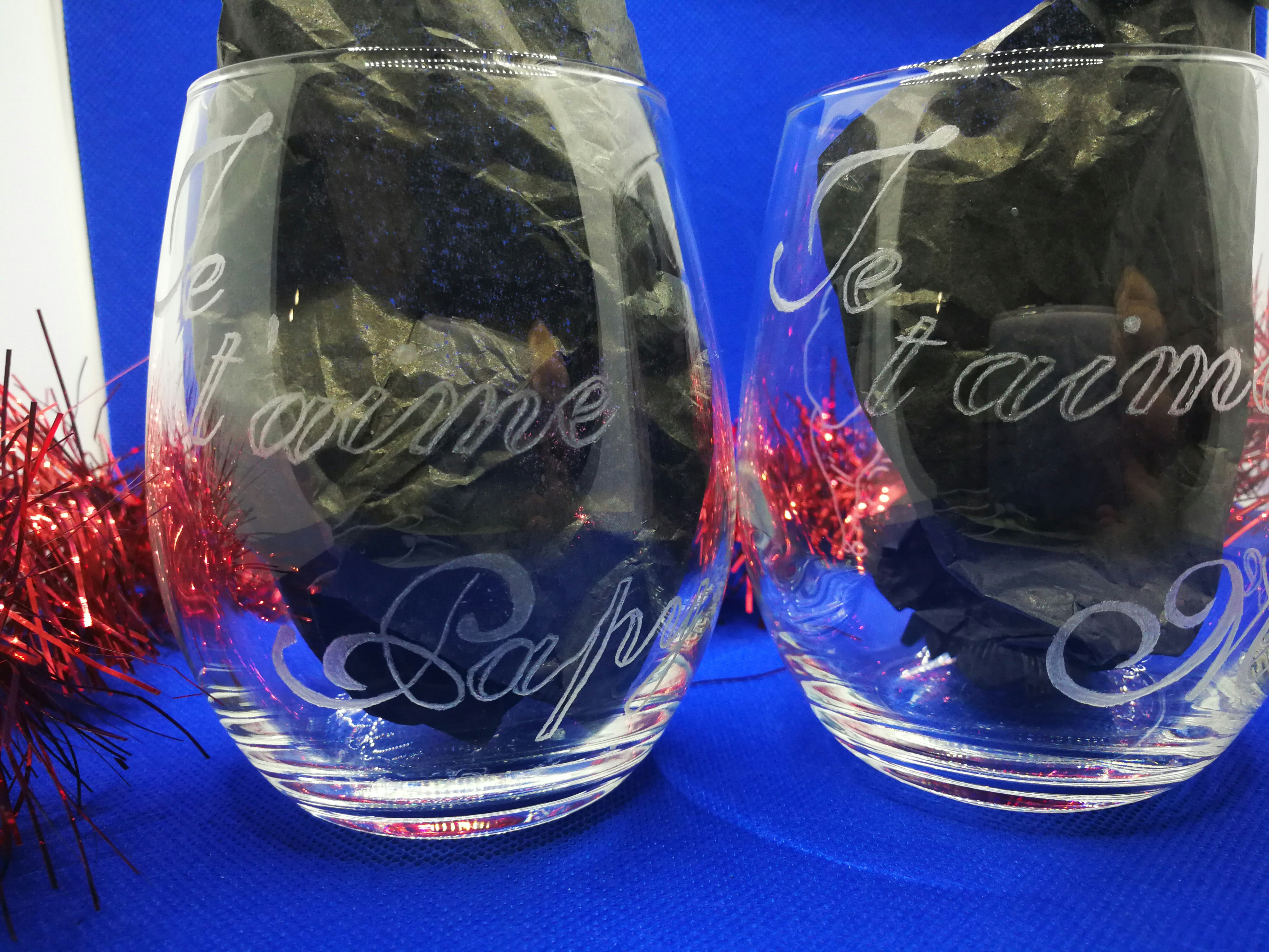Verres gravés . - photo numéro 2