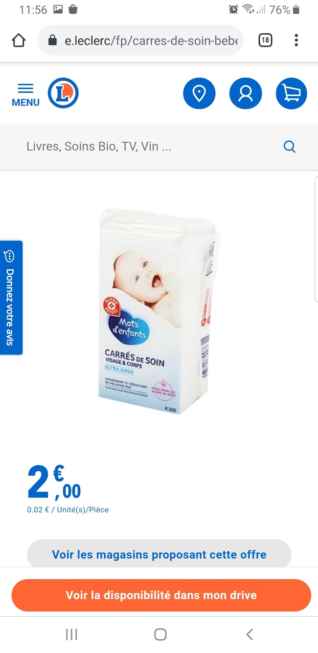 Coton Soin Beebs Achat Vente Bebe