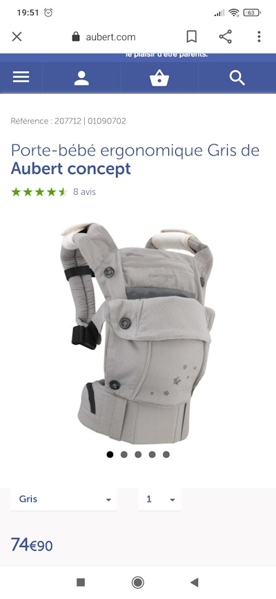 Porte Bebe Aubert Concept Beebs Achat Vente Bebe Enfant