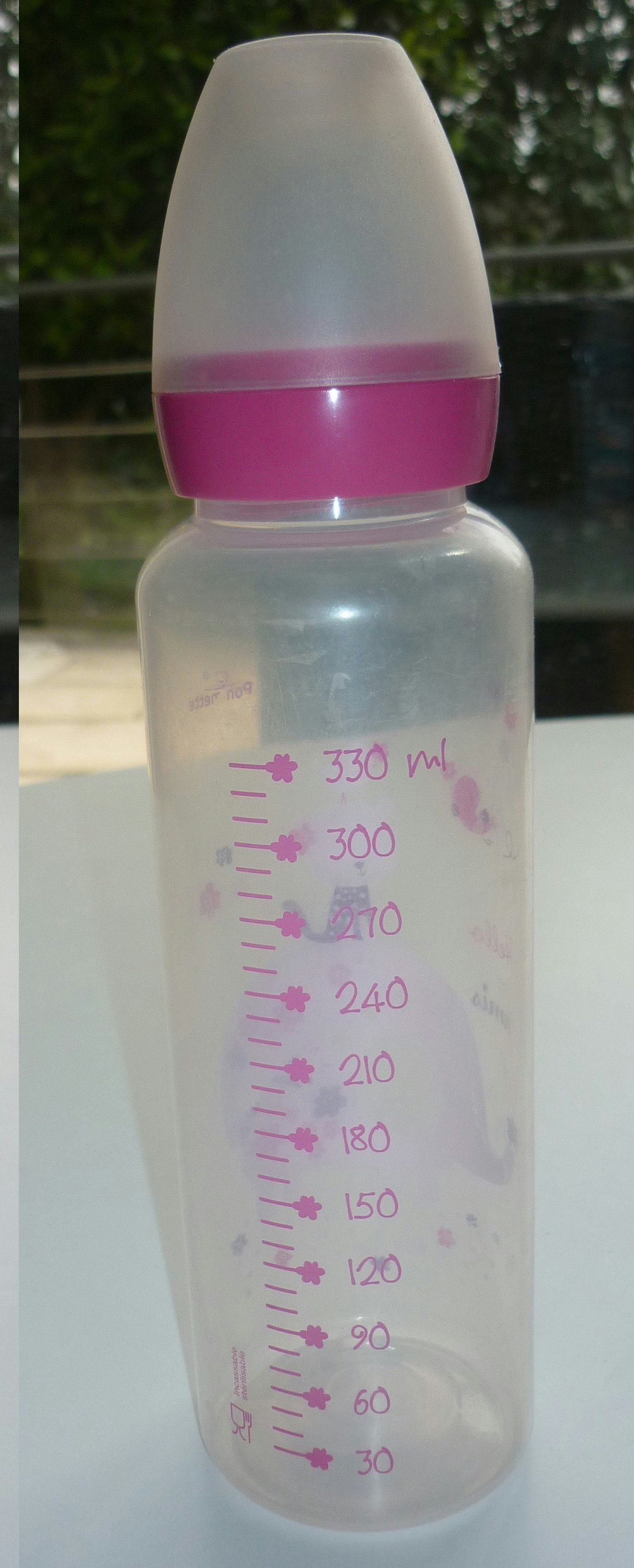 Biberon rose 330 ml