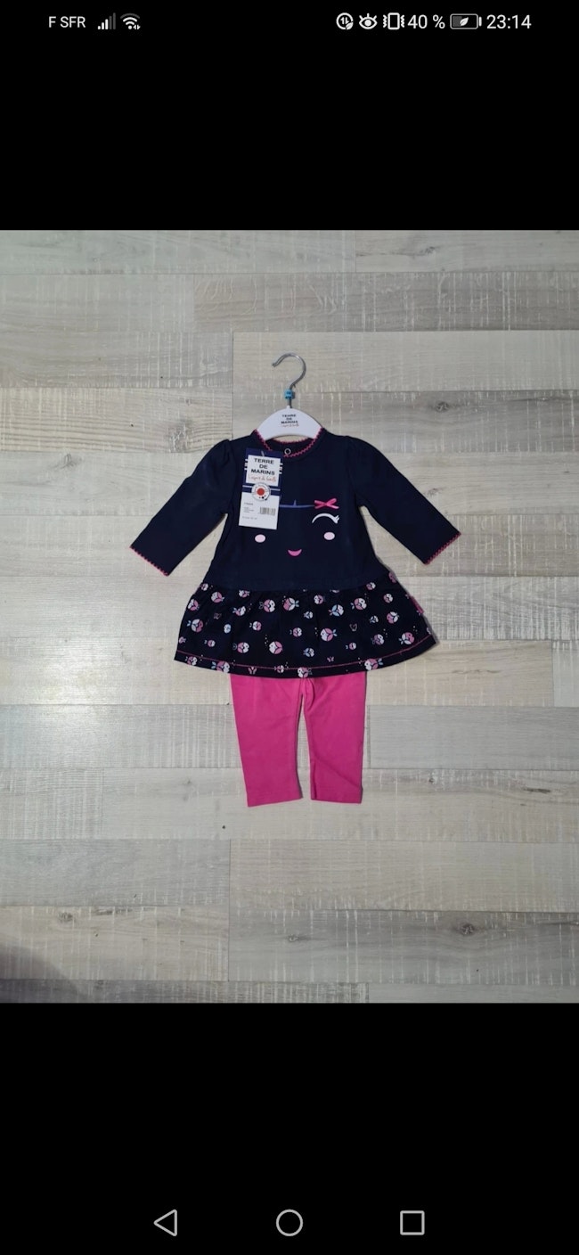 Ensemble 2pieces Terre De Marin Legging Plus Tunique Qui Peut Faire Robe 6m Beebs Achat Vente Bebe Enfant