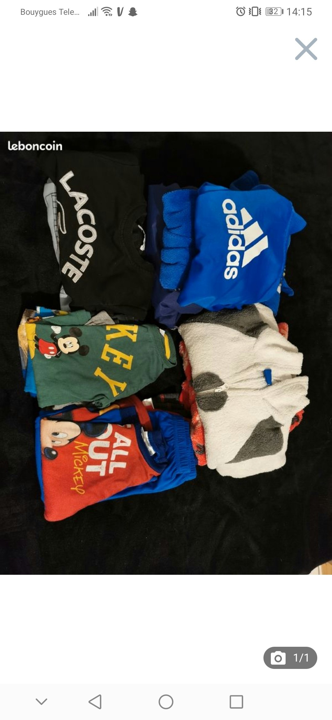 Habits 4 ans garçon par lot ou pièces