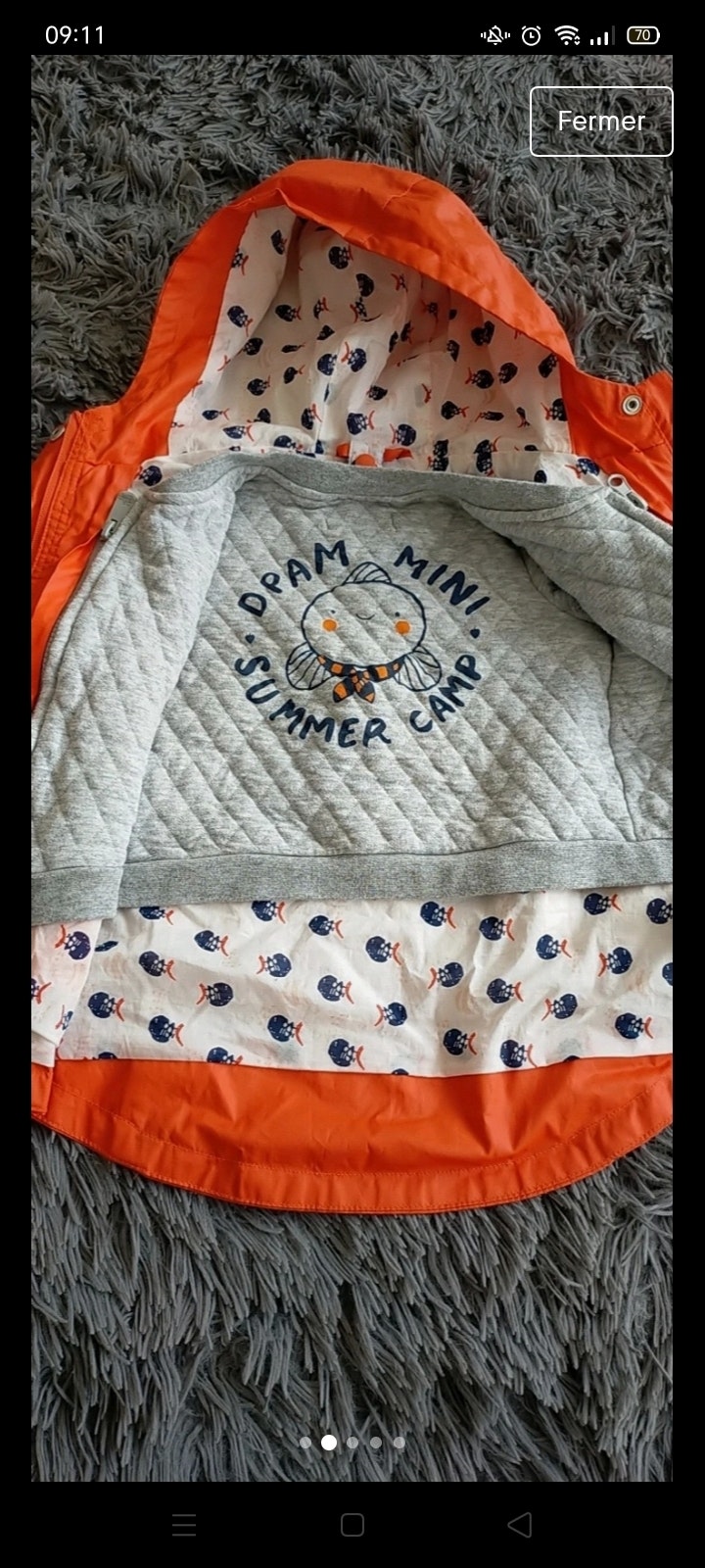 Veste imperméable 2en1 fille 12mois - photo numéro 2