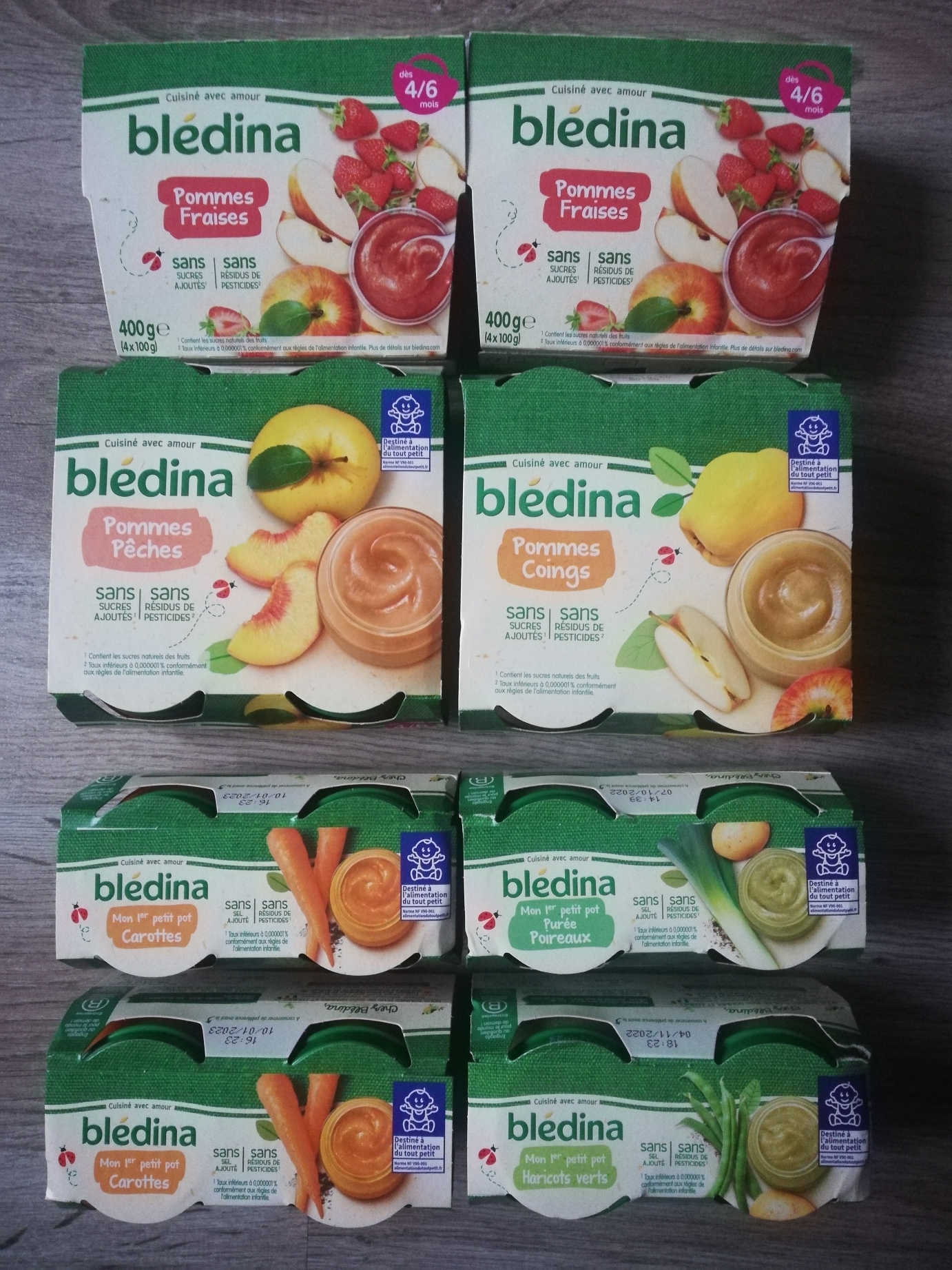 Repas bébé 4 /6 mois