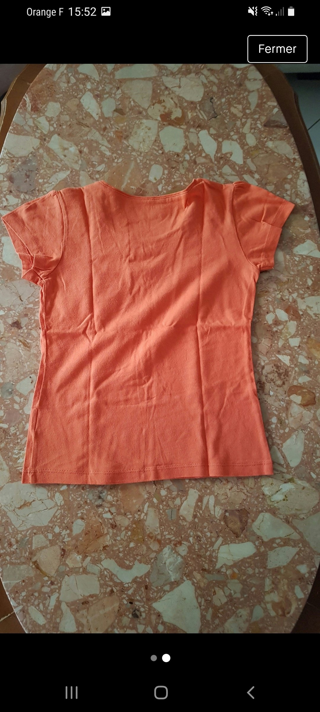 Maillot orange taille 10 ans - photo numéro 2