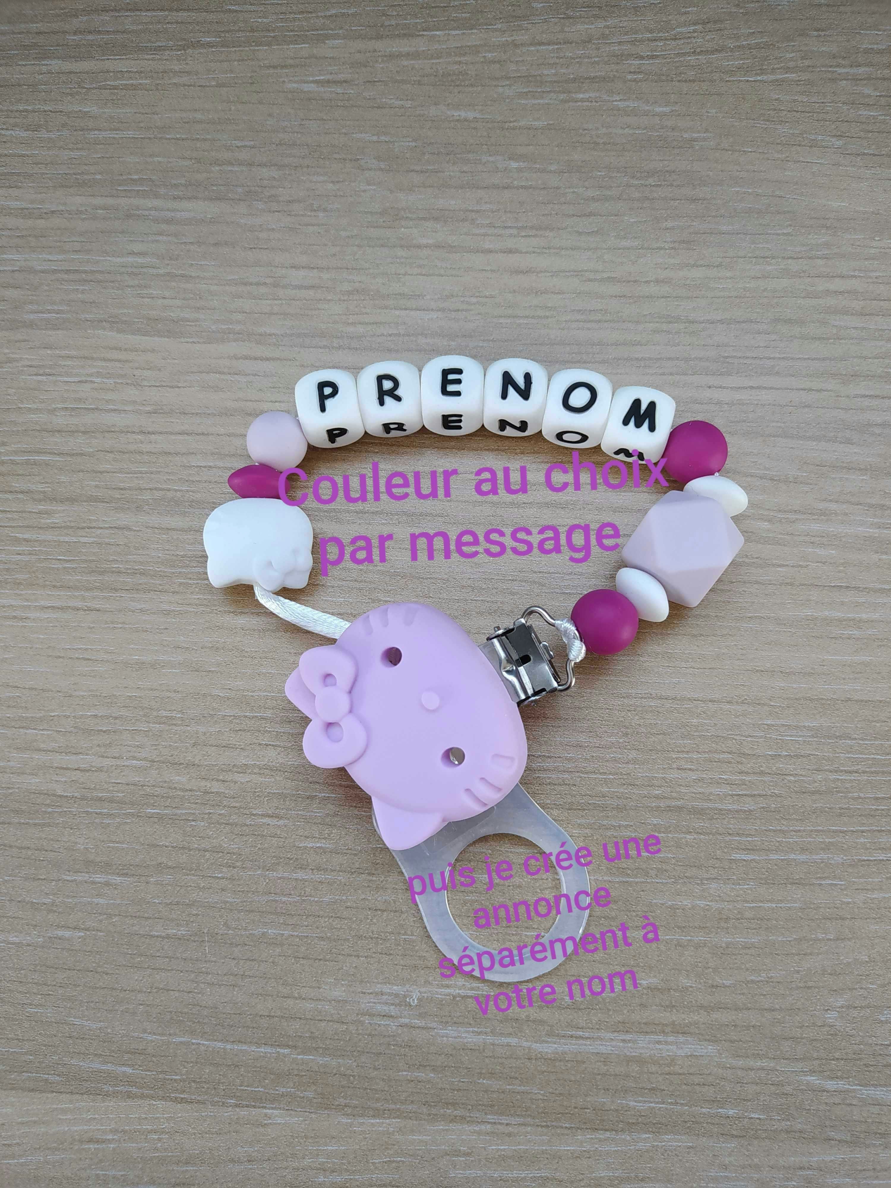 Attache tétine hello kitty