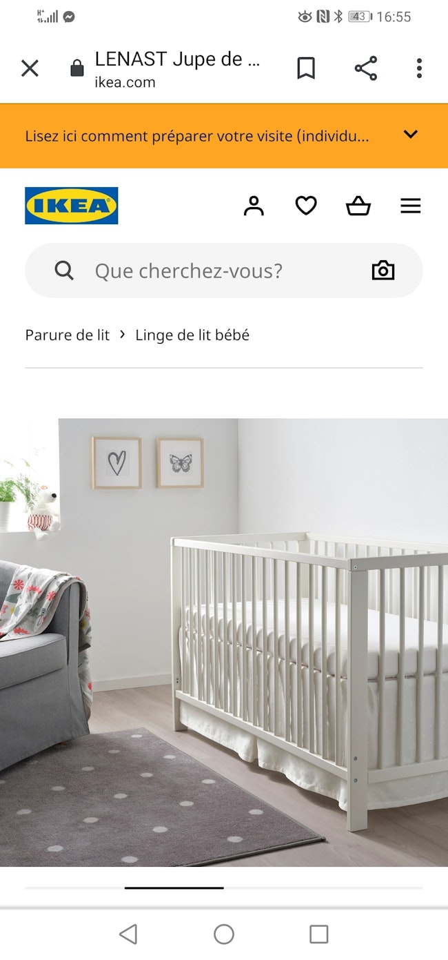 Jupe De Lit Ikea Beebs Achat Vente Bebe Enfant