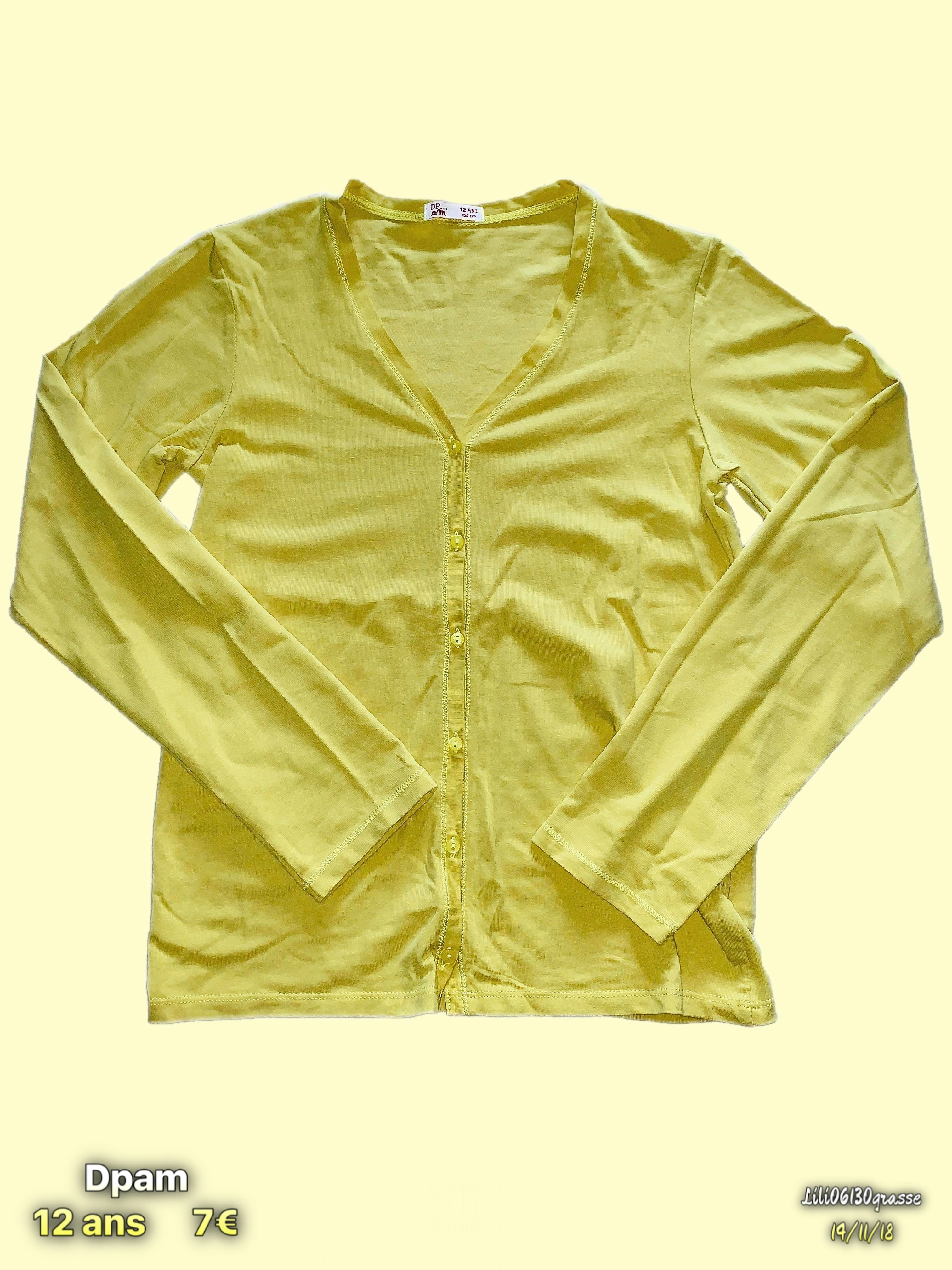 Gilet fin jaune foncé -70% SOLDES 2018 🛍