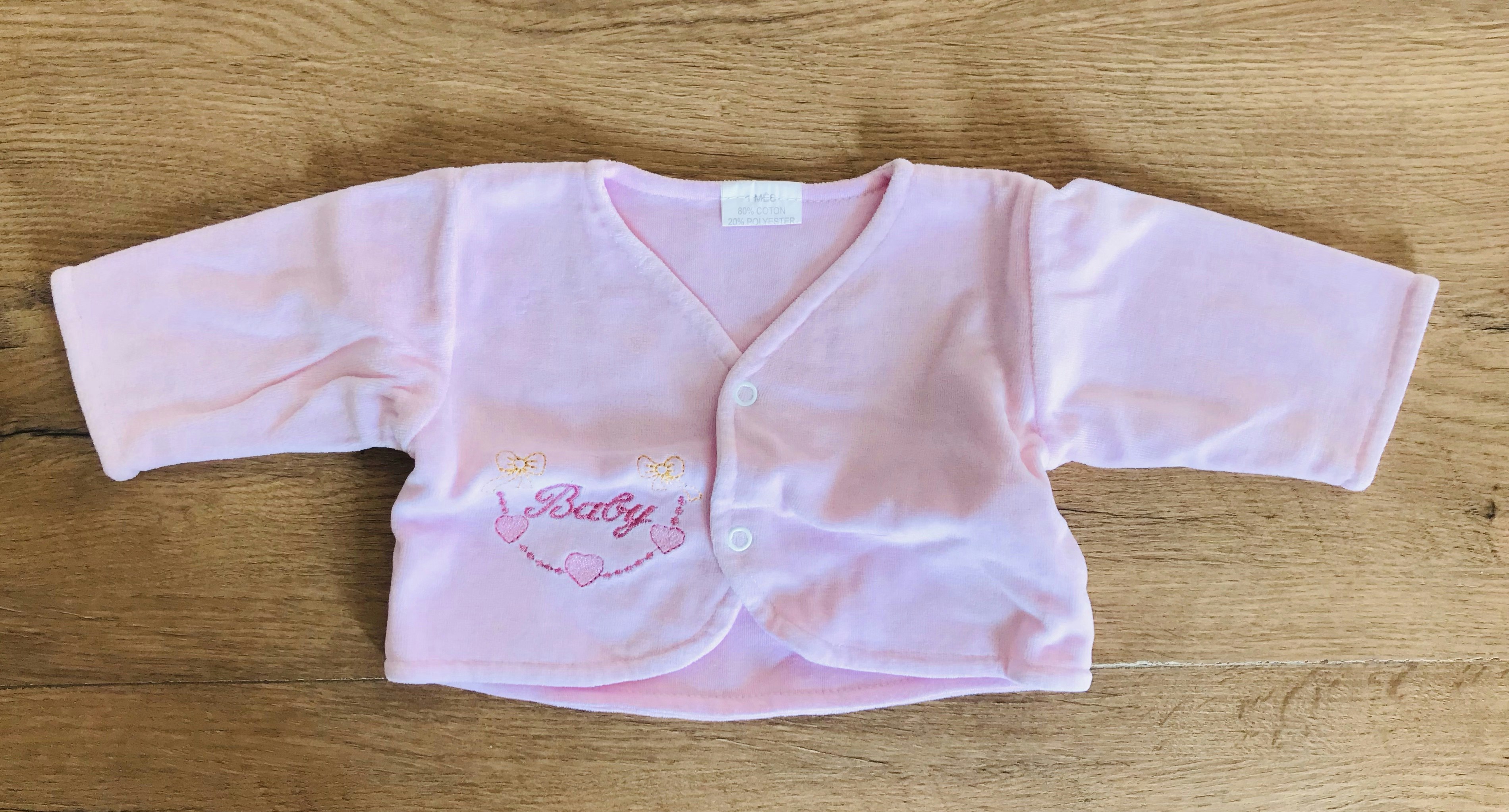 Veste d’intérieur bébé, boléro rose Taille 1 mois