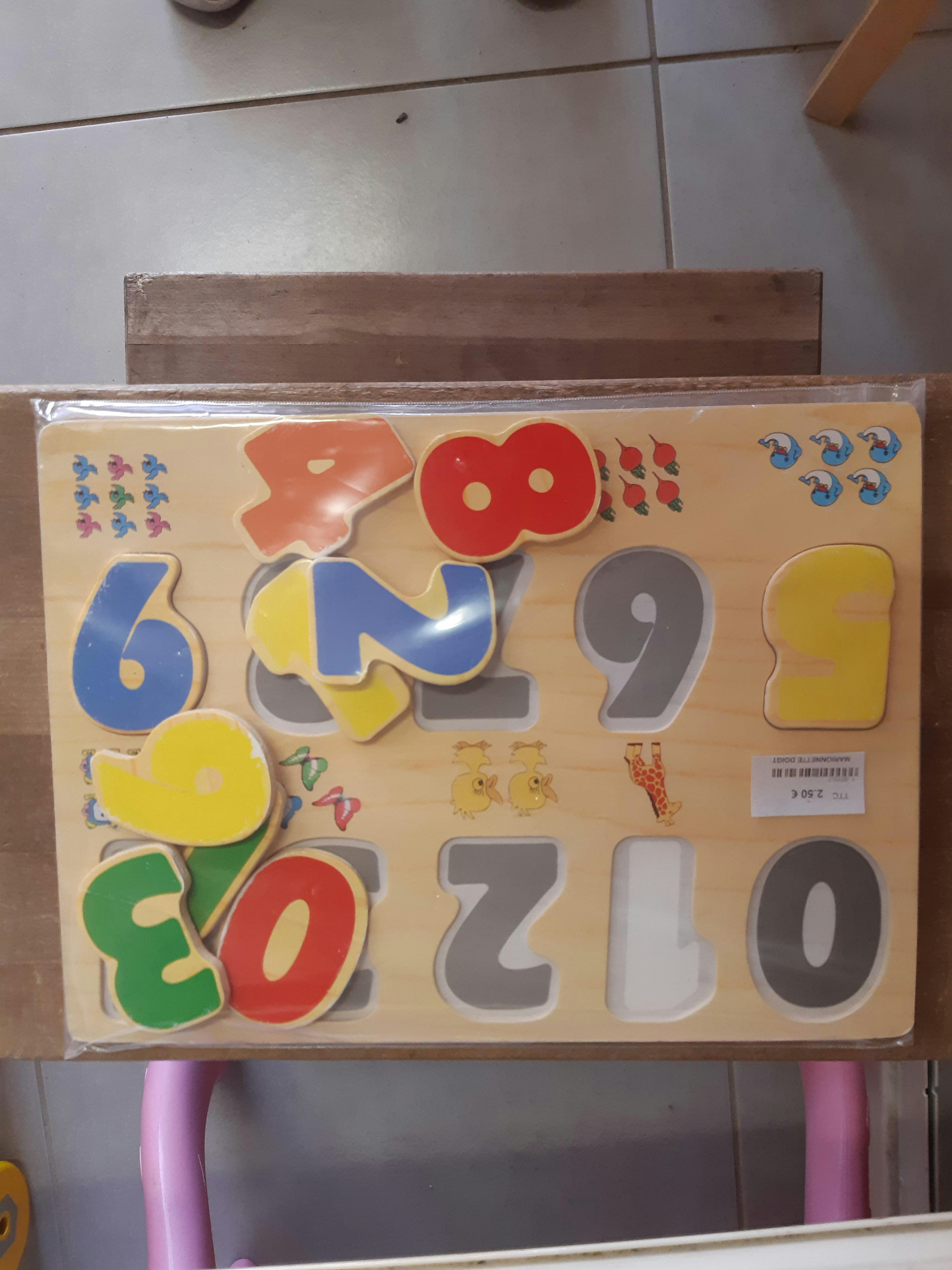 Puzzle de nombre de 1 a 9