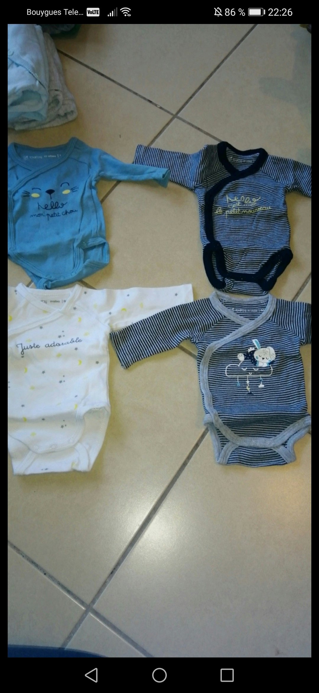 Lot de 4 bodys