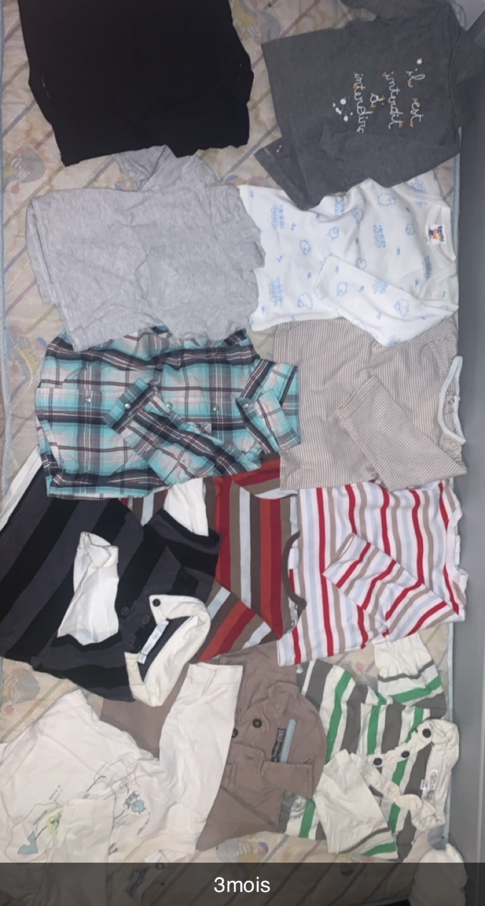 Lot tee shirt garçon 3 mois - photo numéro 2