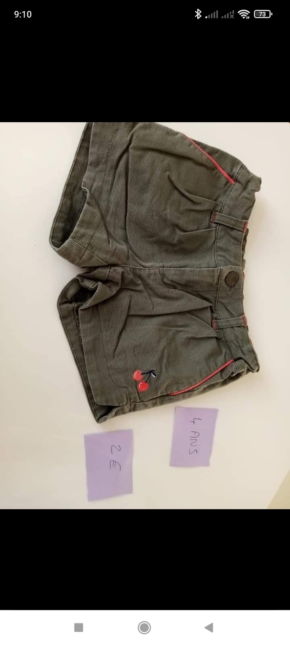 Short fille 4 ans okaidi