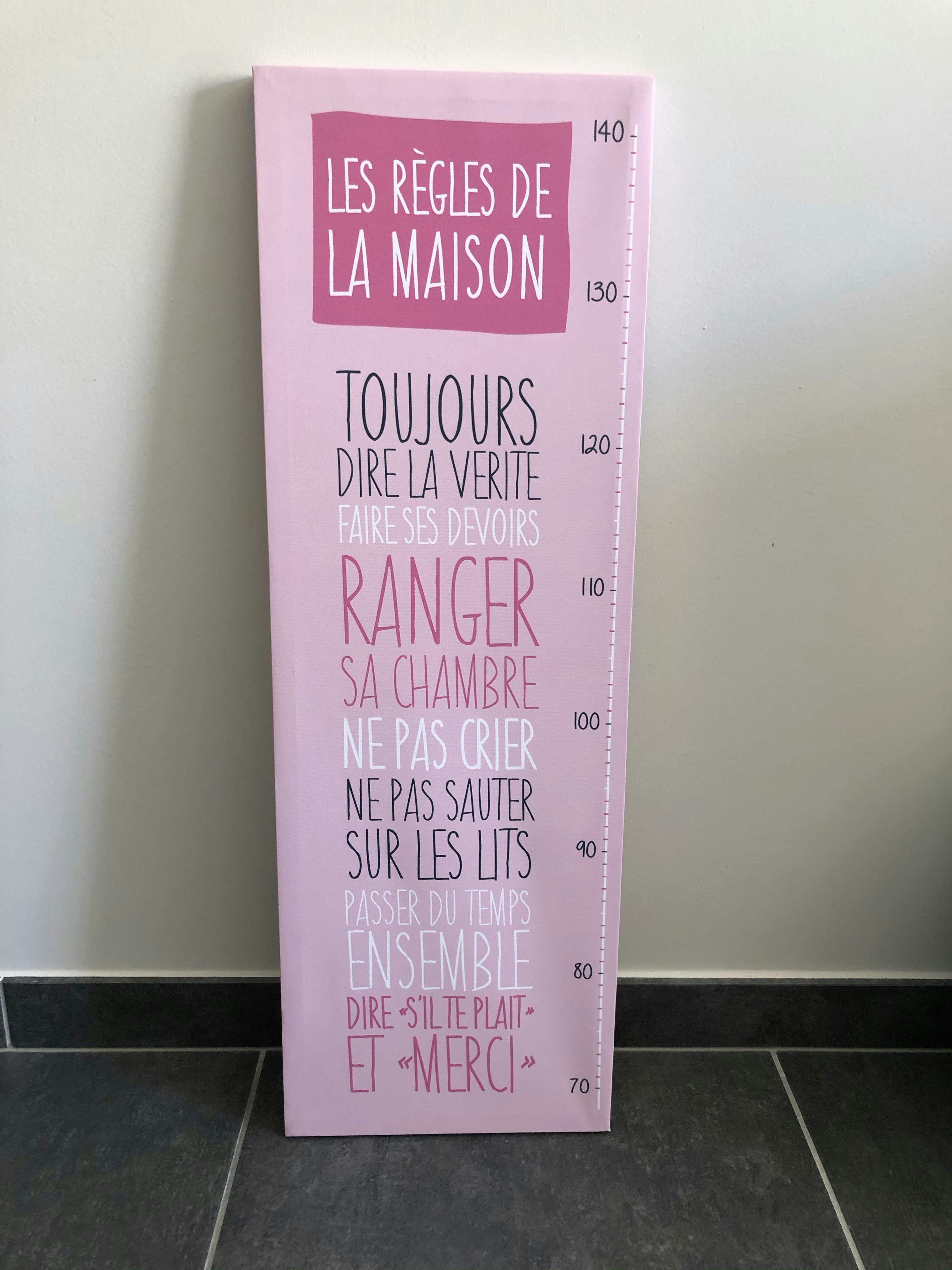 Vends tableau rose chambre enfant fille
