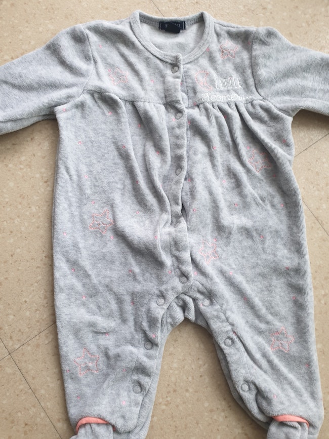 Pyjama Gris 3 Mois Kiabi Beebs Achat Vente Bebe