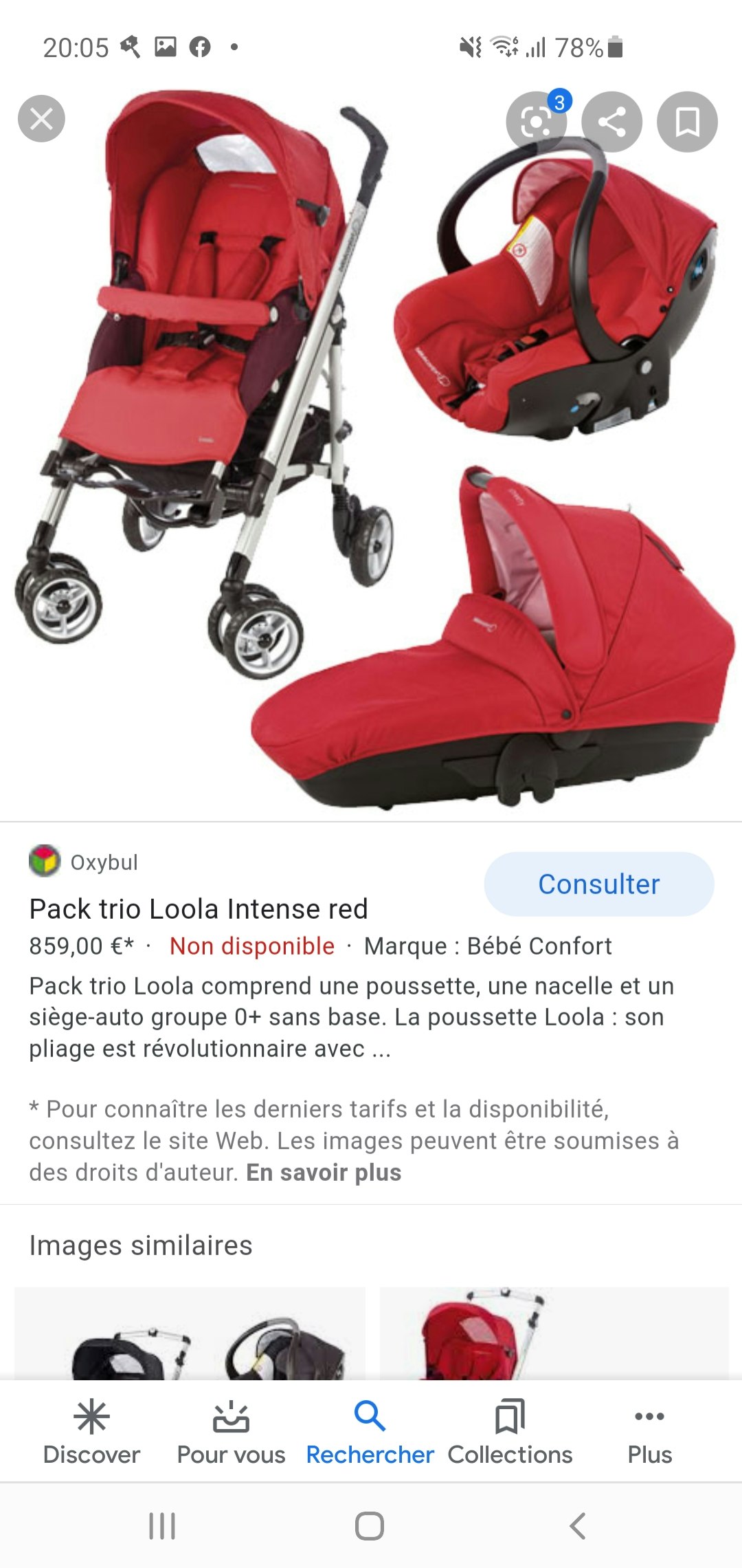 Poussette bébé confort loola